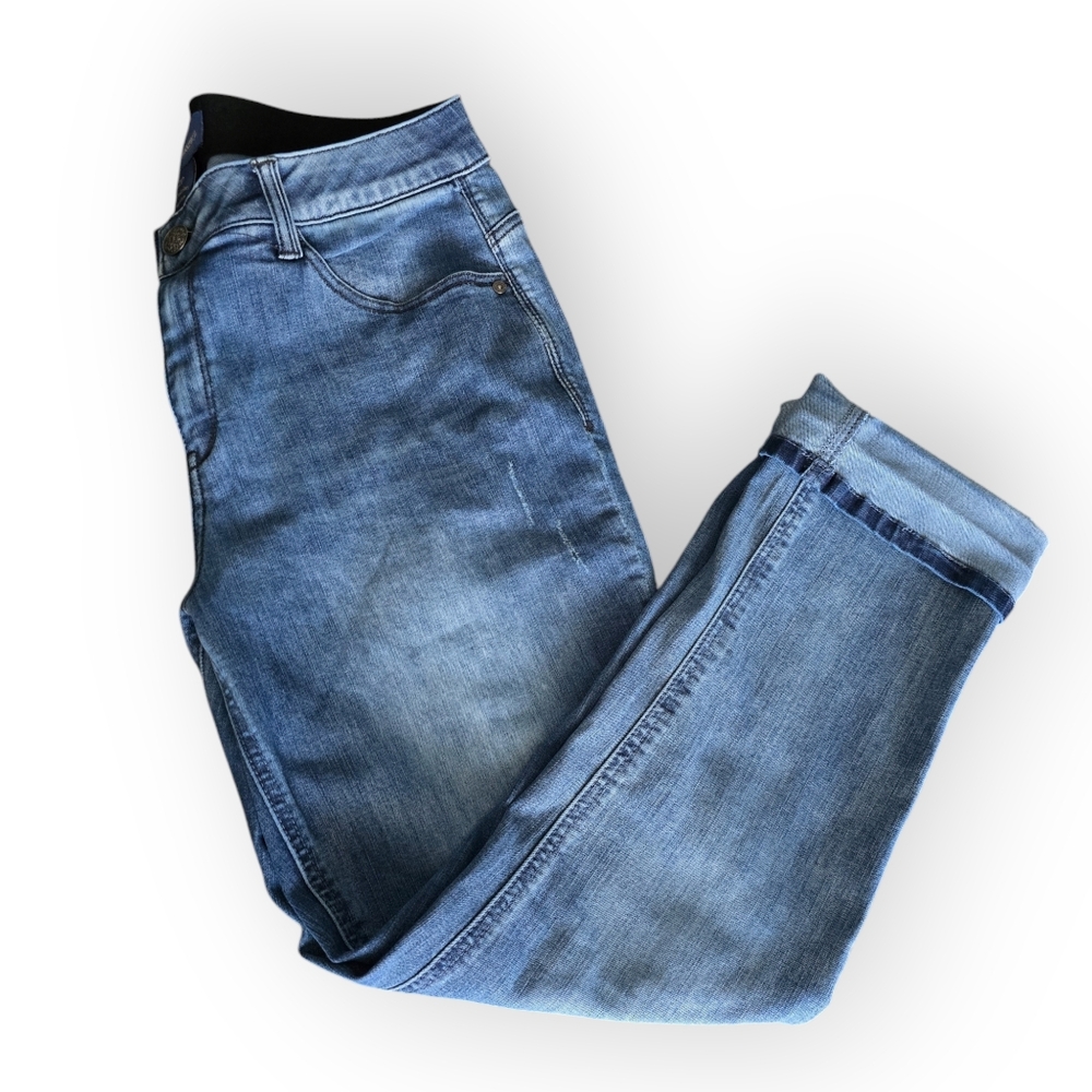 WOMENS DEMOCRACY AB SOLUTION  LIGHT WASH RELAXED FIT STRAIGHT JEANS SIZE 10